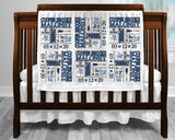 Personalized Tennis Shoe Birth Stat Blanket